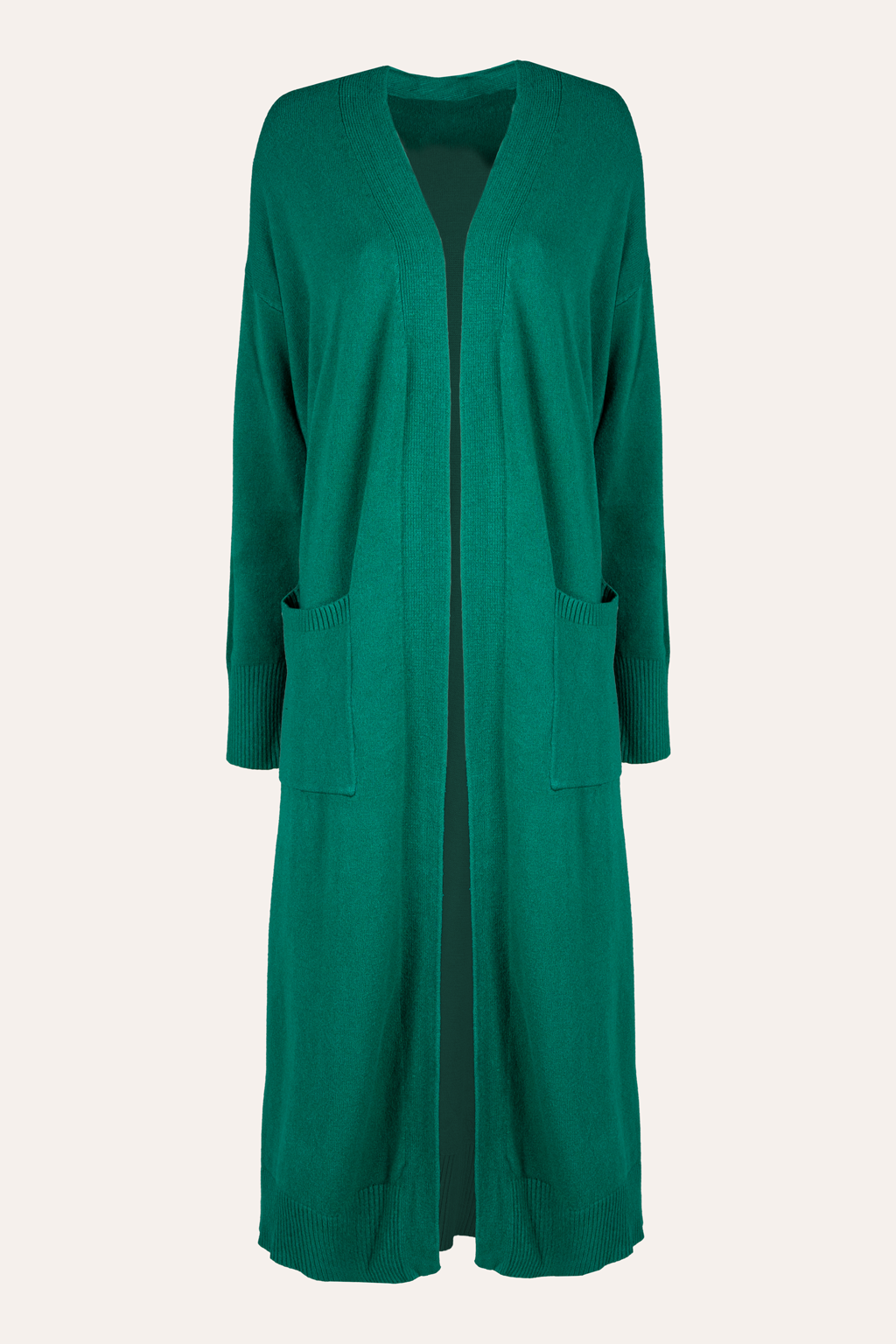 Maxi Cardigan mit Taschen (Türkis-Grün)