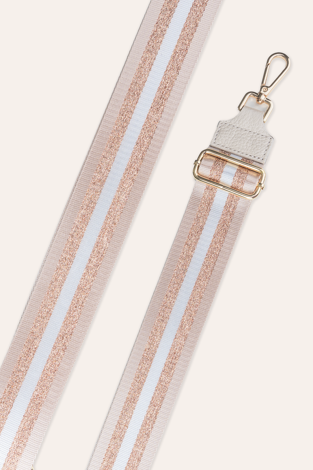 Umhängegurt (Beige-Bronze-Glitzer)