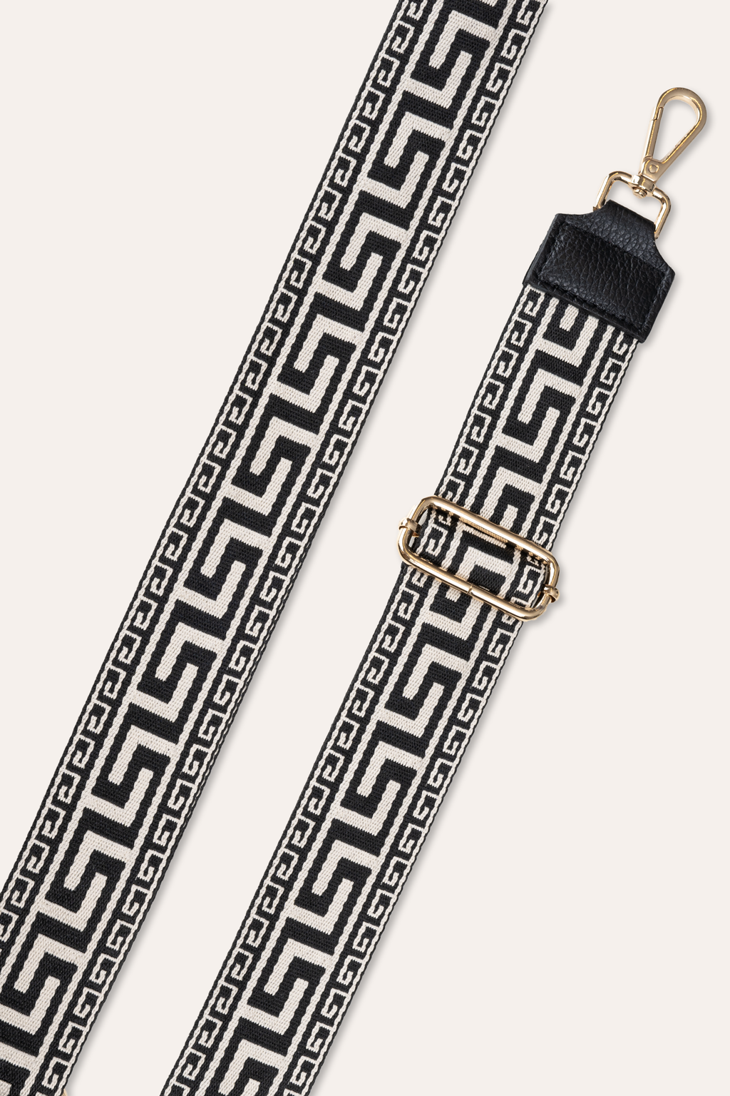 Umhängegurt (Schwarz-Beige)