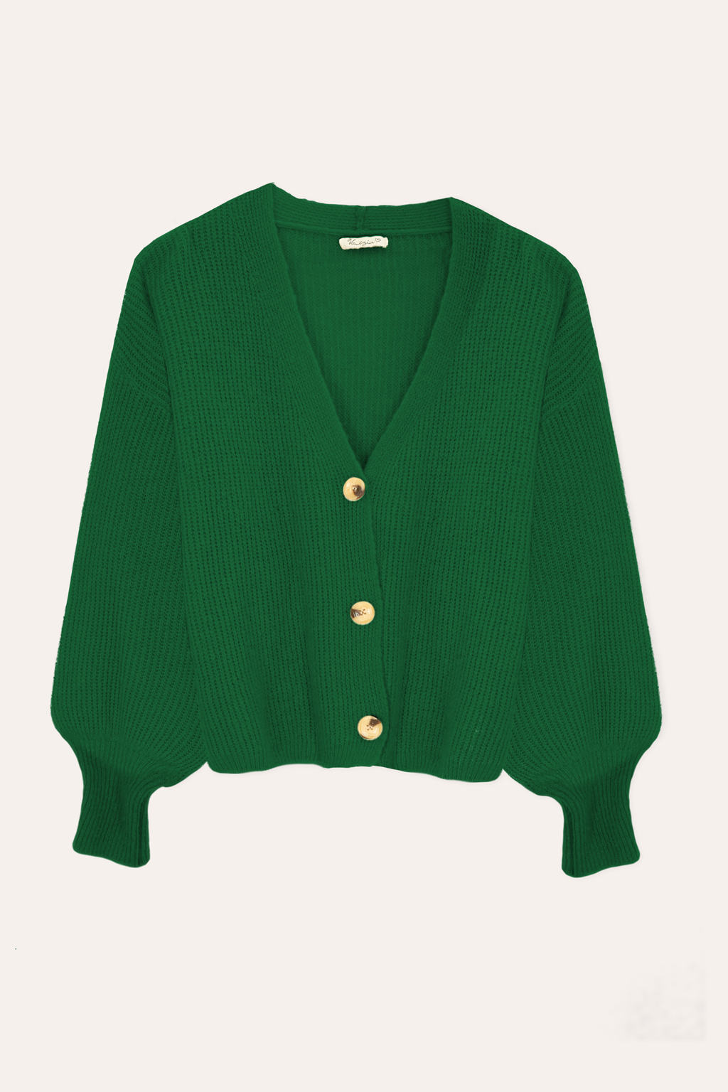 Cardigan mit Knopfleiste (Tannengrün)