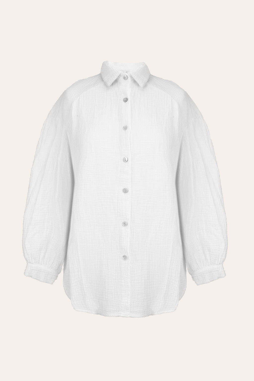 Kurze Musselin Bluse in weiß kaufen