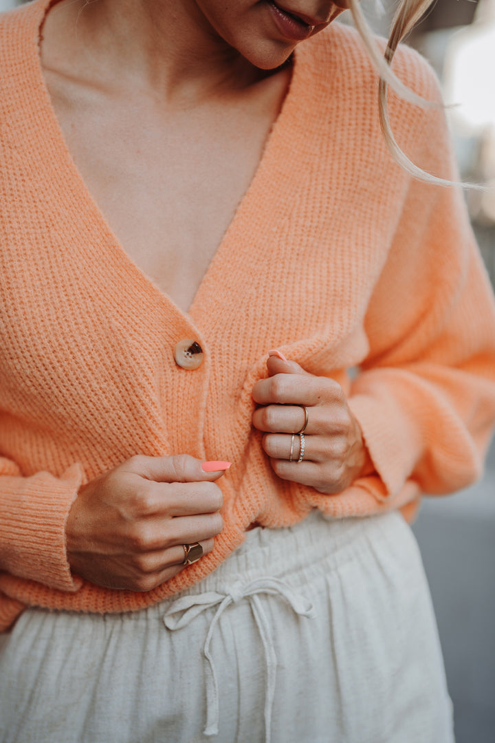 Cardigan mit Knopfleiste (Peach)