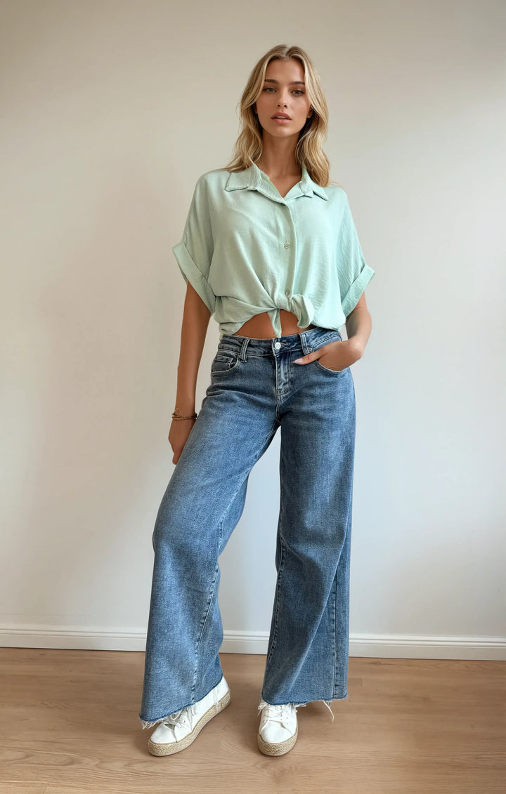 Kurze Bluse (Mint)