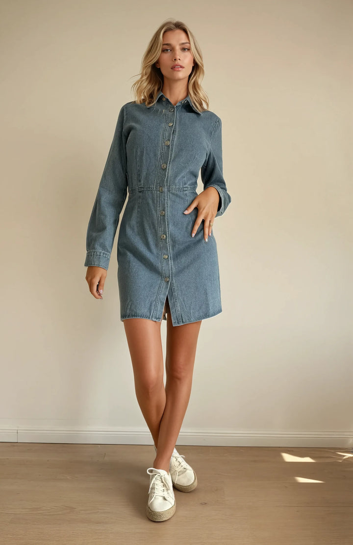Jeanskleid mit Cut-Outs (Jeansblau)