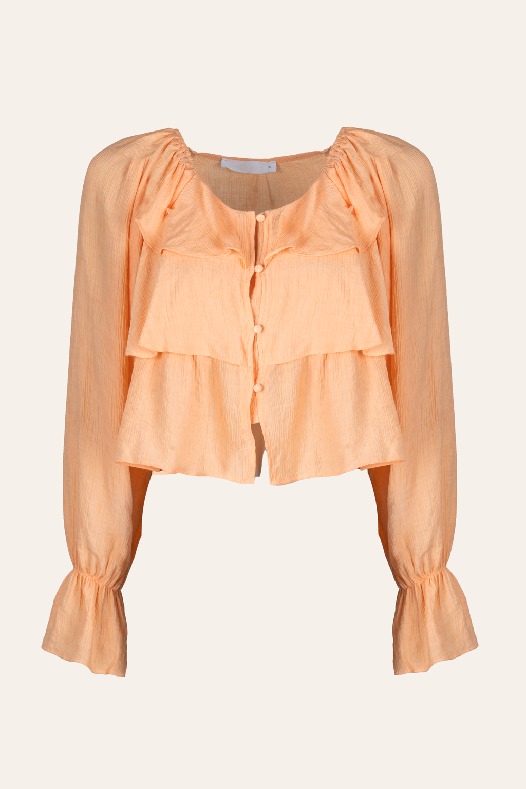 Bluse mit Volants (Apricot)