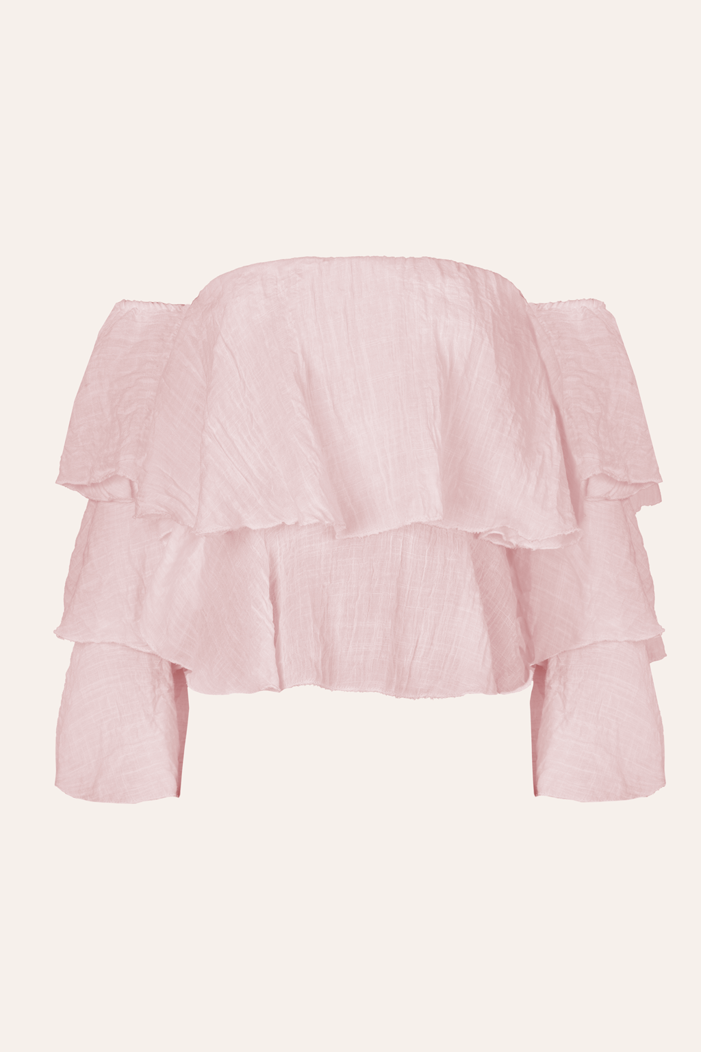 Schulterfreie Bluse (Rosa)