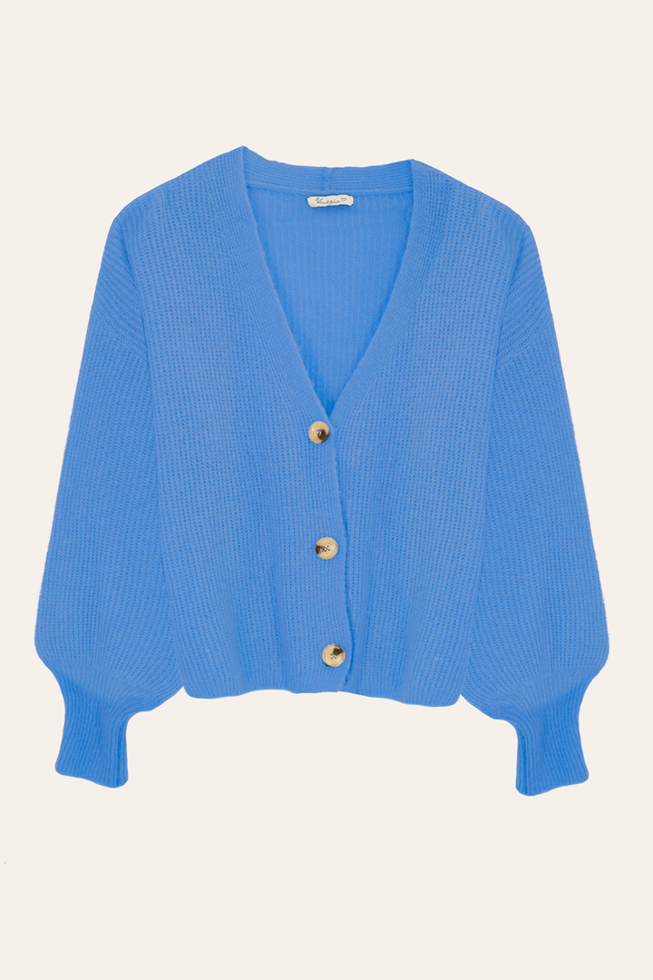 Cardigan mit Knopfleiste (Jeansblau)