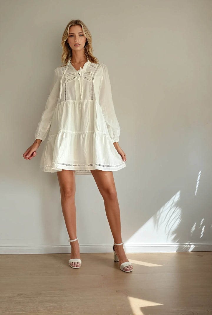 Kleid mit Spitze (Weiß)