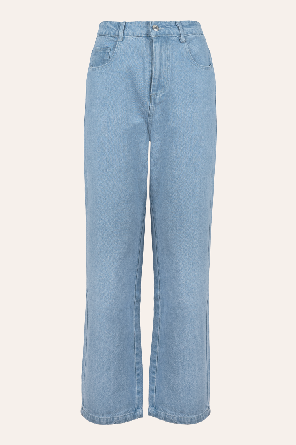 Highwaist Jeans mit geradem Bein (Hellblau)