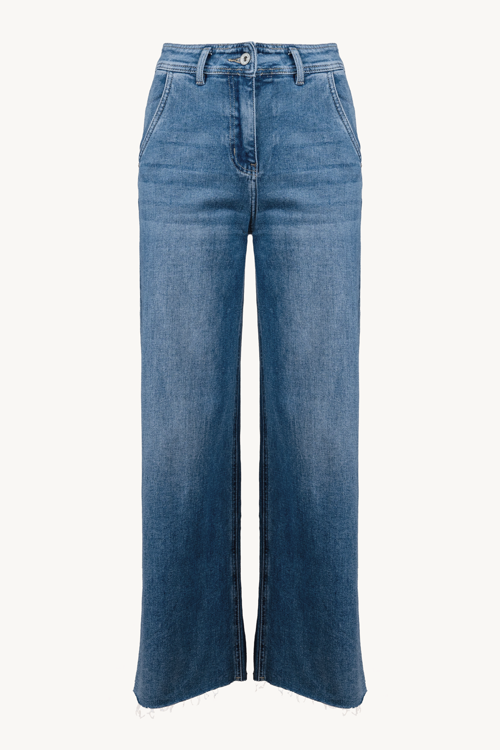 Jeans mit weitem Bein (Blau)