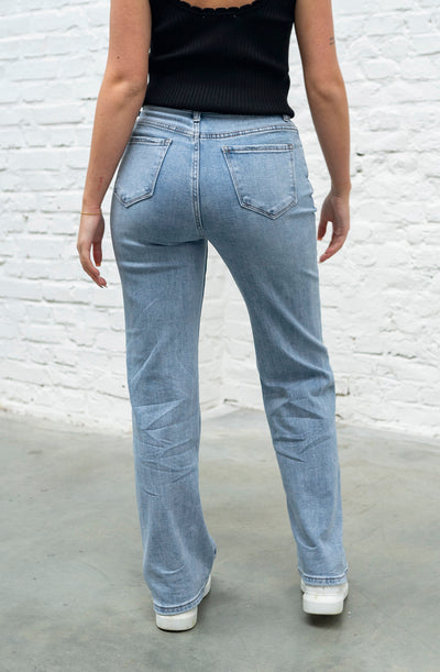 Jeans mit weitem Bein (Hellblau)