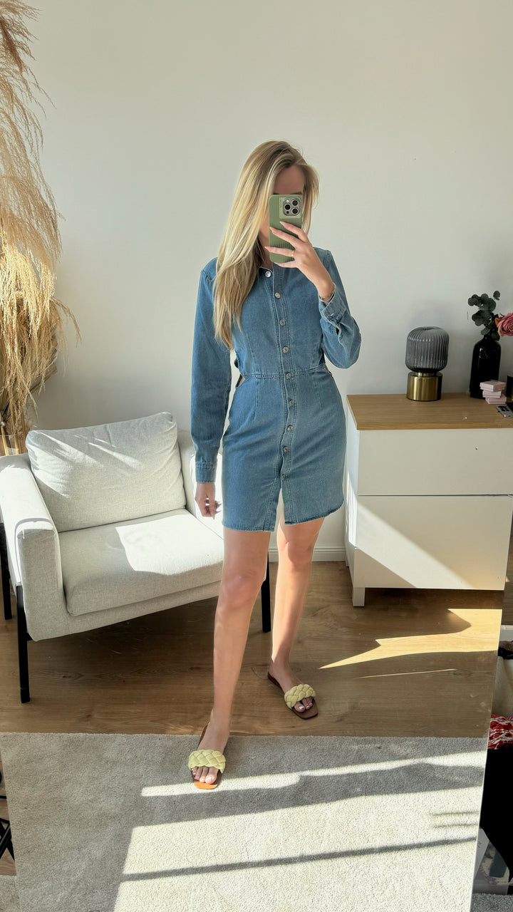 Jeanskleid mit Cut-Outs (Jeansblau)