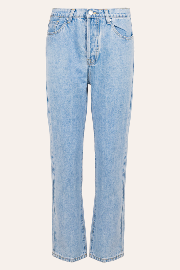 Jeans mit geradem Bein (Blau)