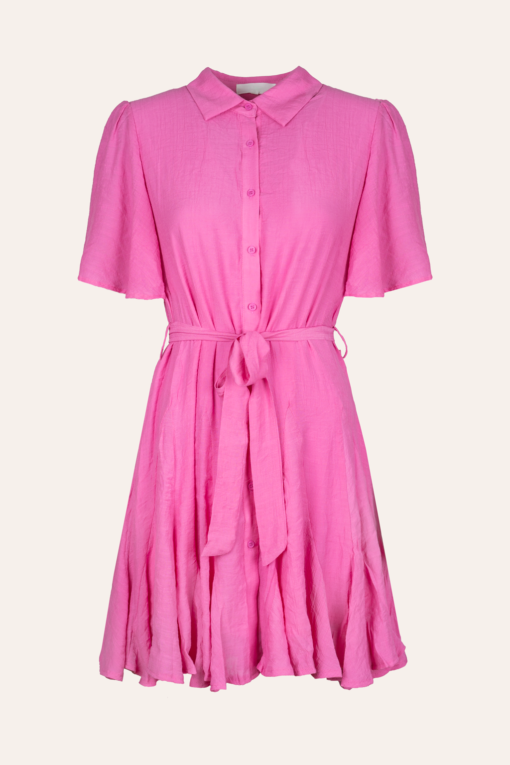 Kurzes Kleid mit ausgestelltem Rock (Pink)