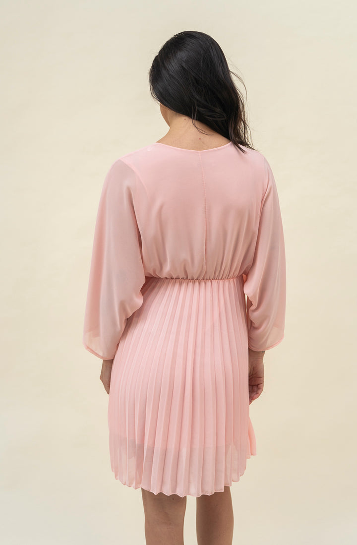 Midikleid mit Plisseerock (Blush)