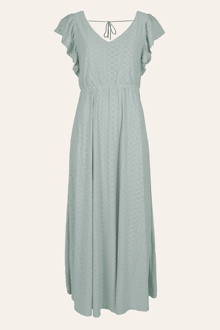 Maxikleid mit Stickdetails (Mint)