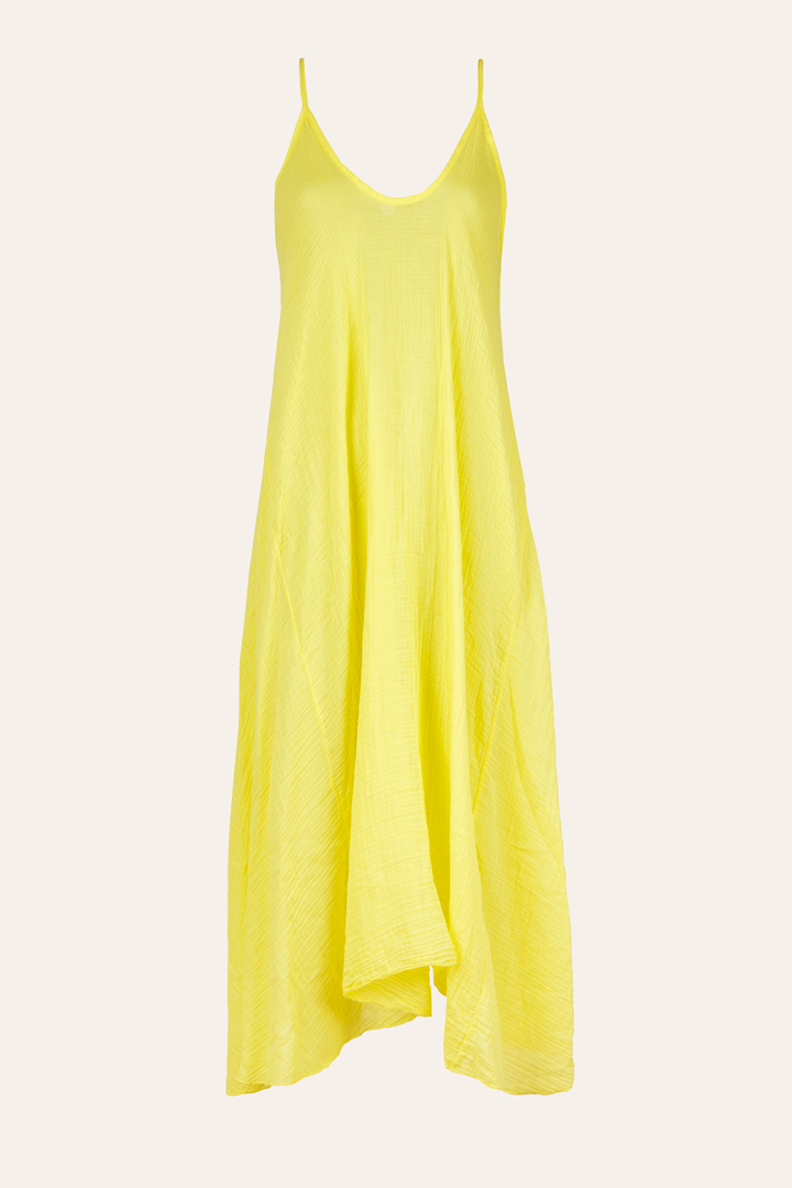 Strandkleid aus Musselin (Gelb)