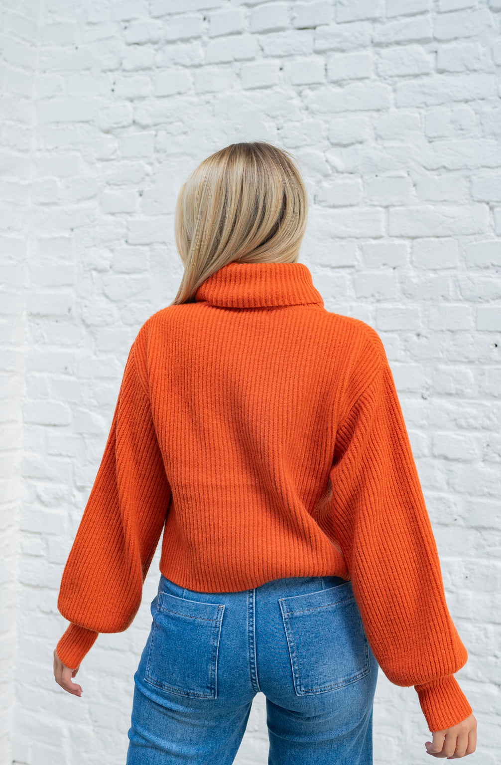 Pullover mit Rollkragen (Orange)