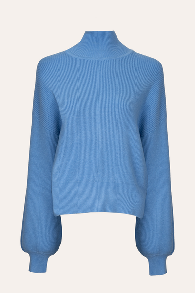 Pullover mit Stehkragen (Himmeblau)