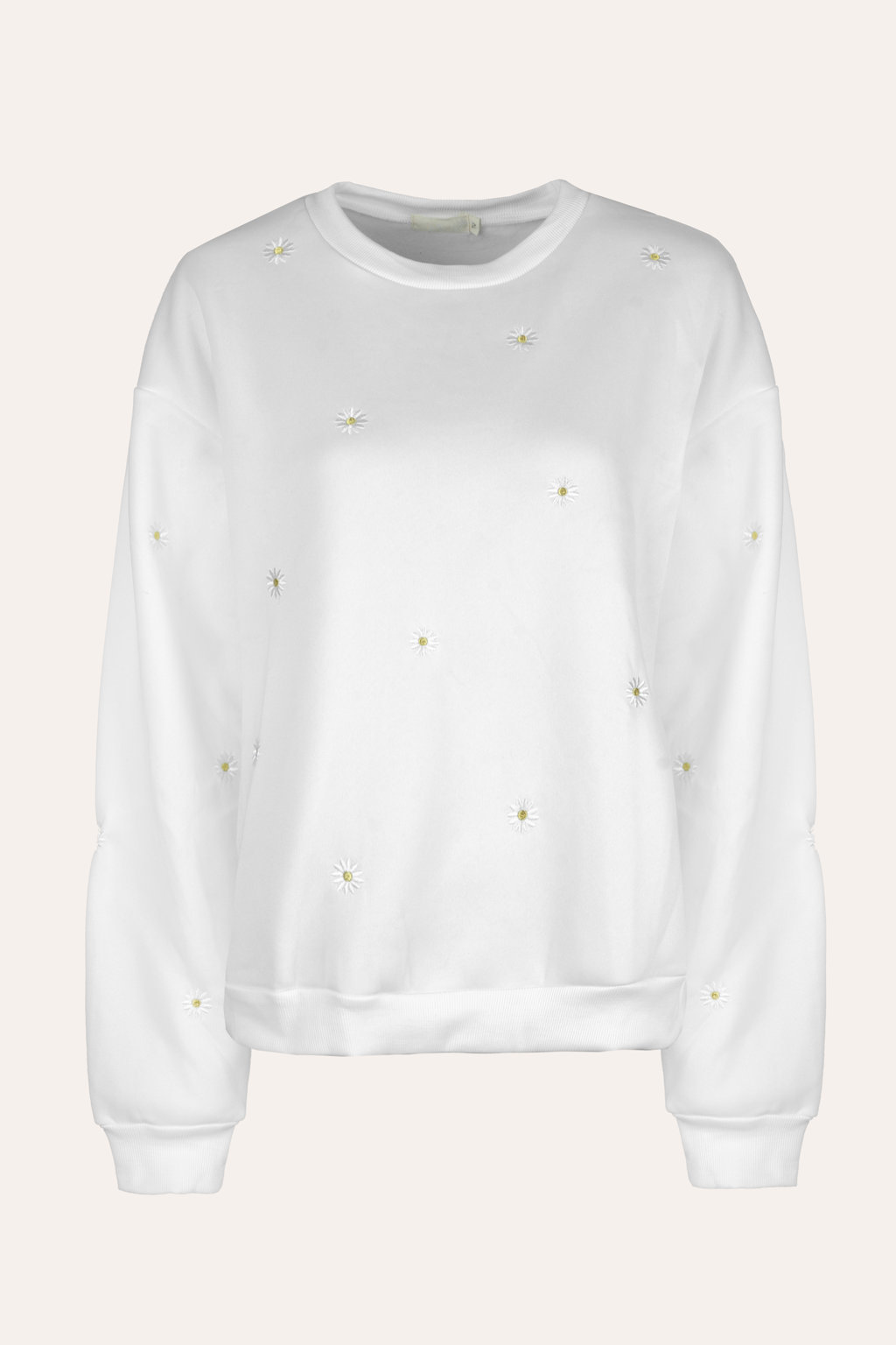 Sweatshirt mit Gänseblümchen (Weiss)