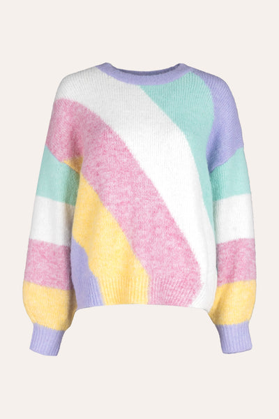 Bunter Strickpullover (Pastell-Buntmix)