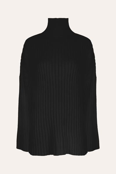 Pullover mit weiten Ärmeln (Schwarz)