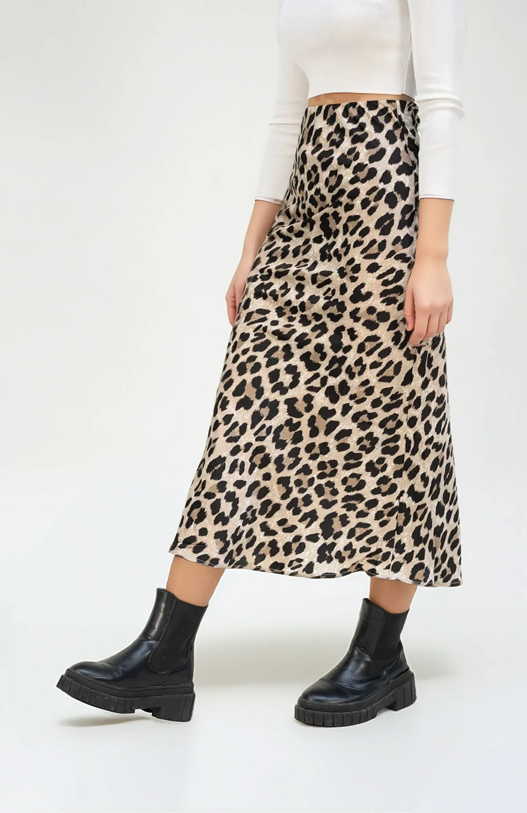 Midirock in Leoprint (Leo-Beige)