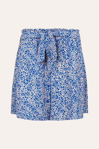 Rock mit Hoseneinsatz (Creme-Blau)