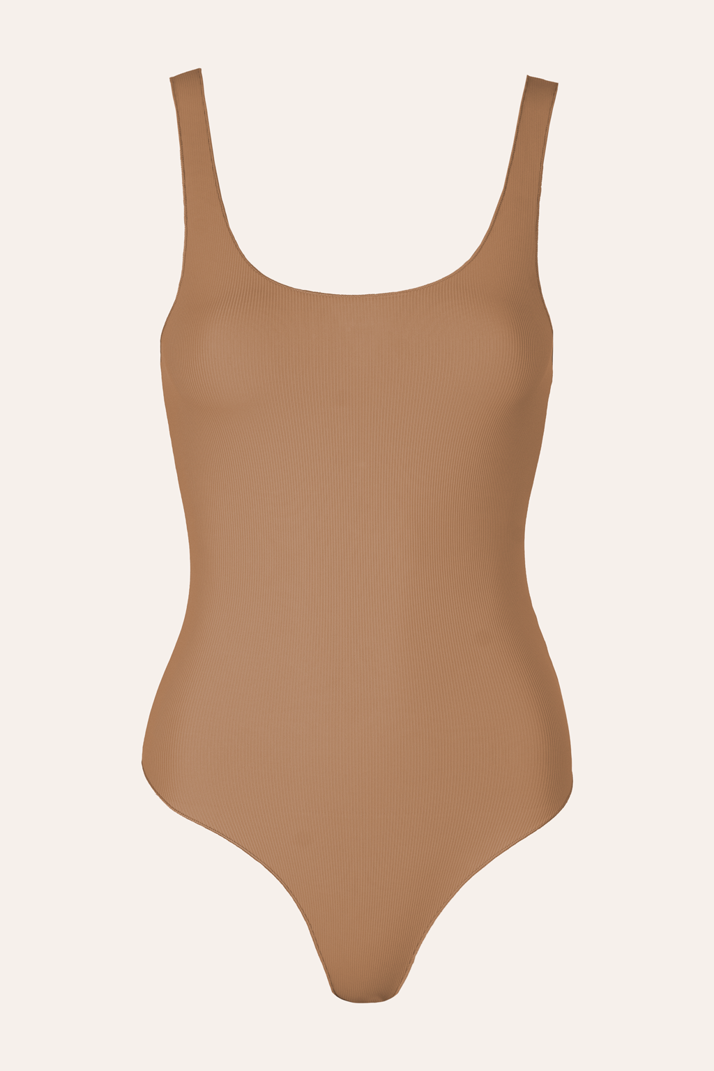 Gerippter Body (Taupe)