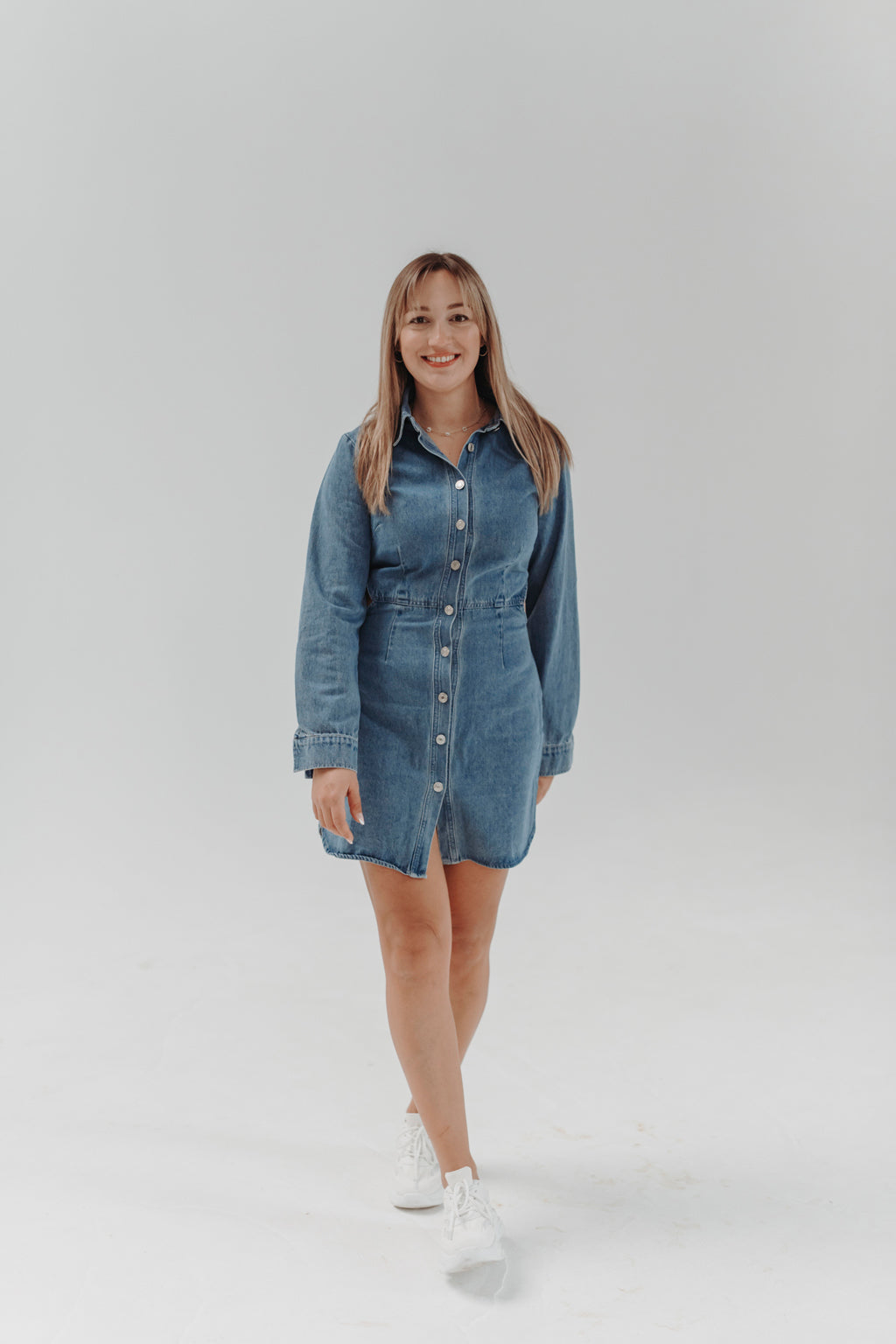 Jeanskleid mit Cut-Outs (Jeansblau)