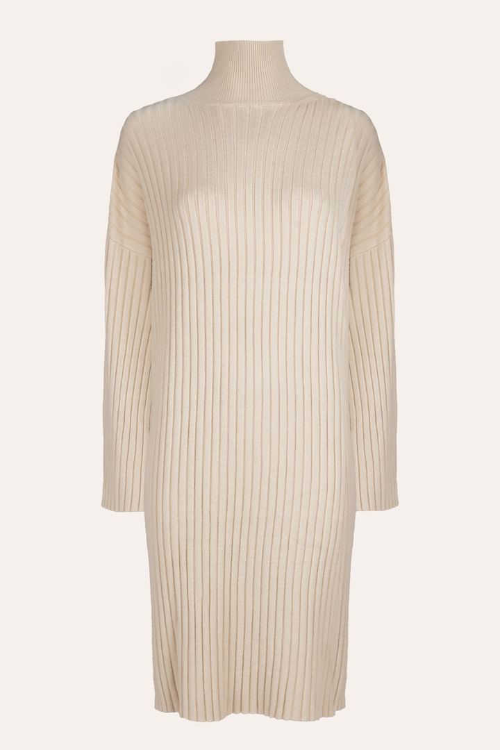 Long Pullover mit weiten Ärmeln (Beige)