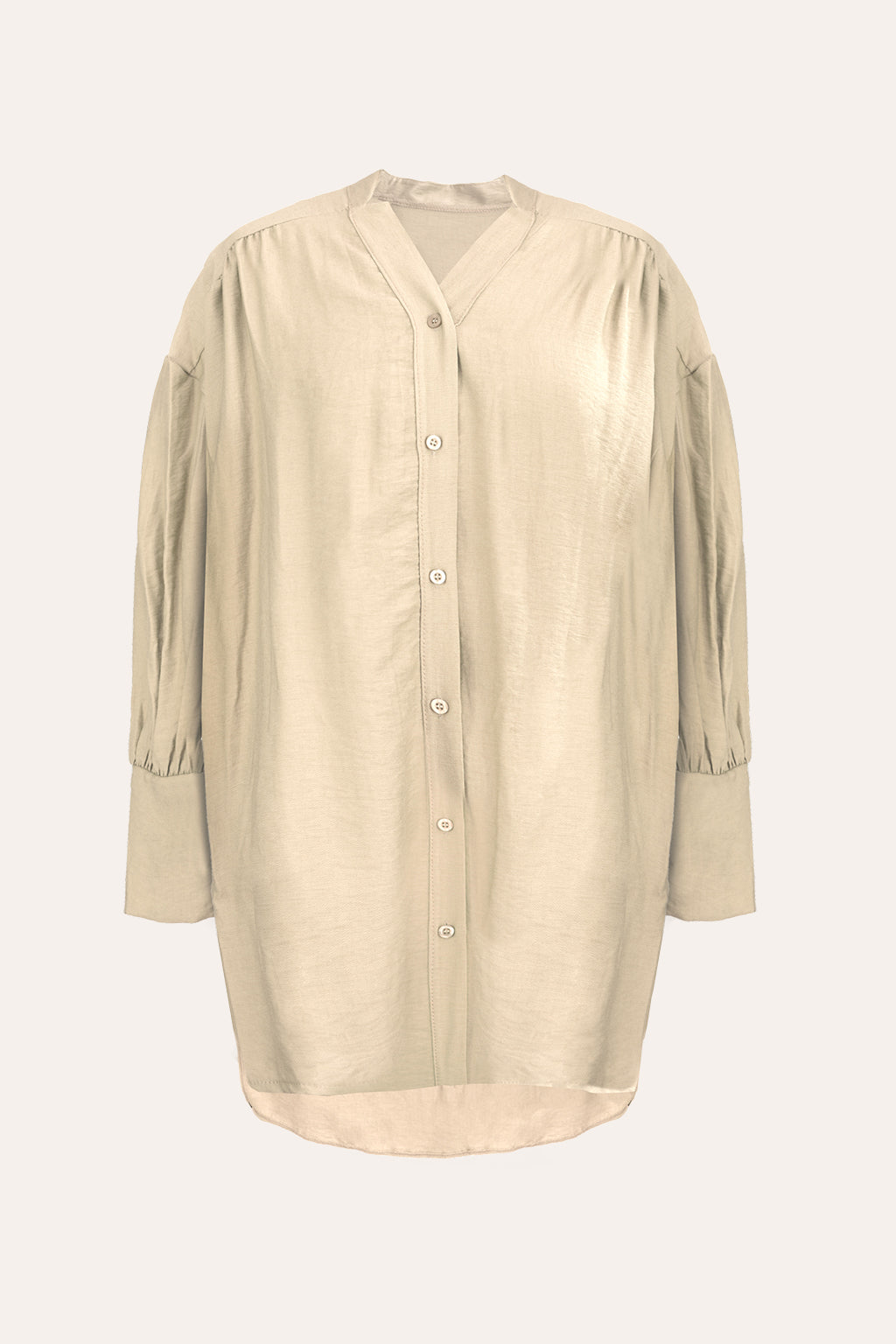 Oversize Bluse (Beige)