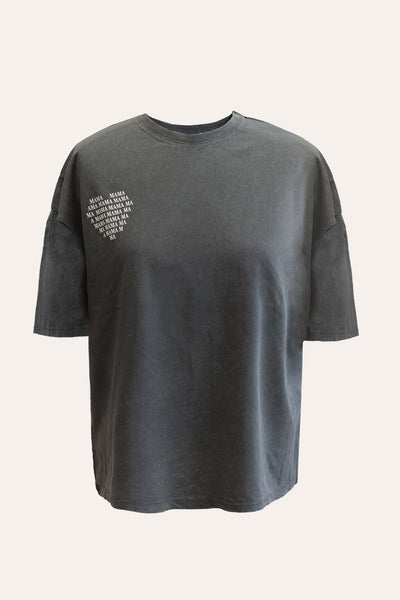 T-Shirt MAMA mit weitem Arm (Acid-Grau)