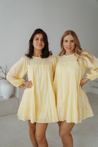Weitgeschnittenes Kleid (Zitronengelb)