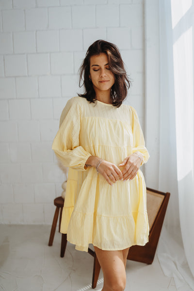 Weitgeschnittenes Kleid (Zitronengelb)