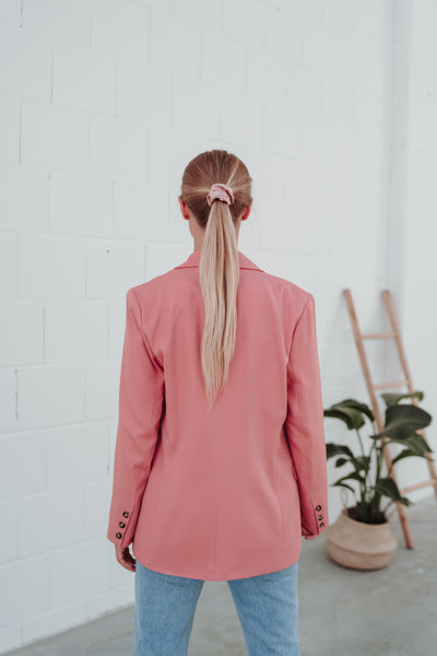 Blazer mit doppelter Knopfreihe (Berry)