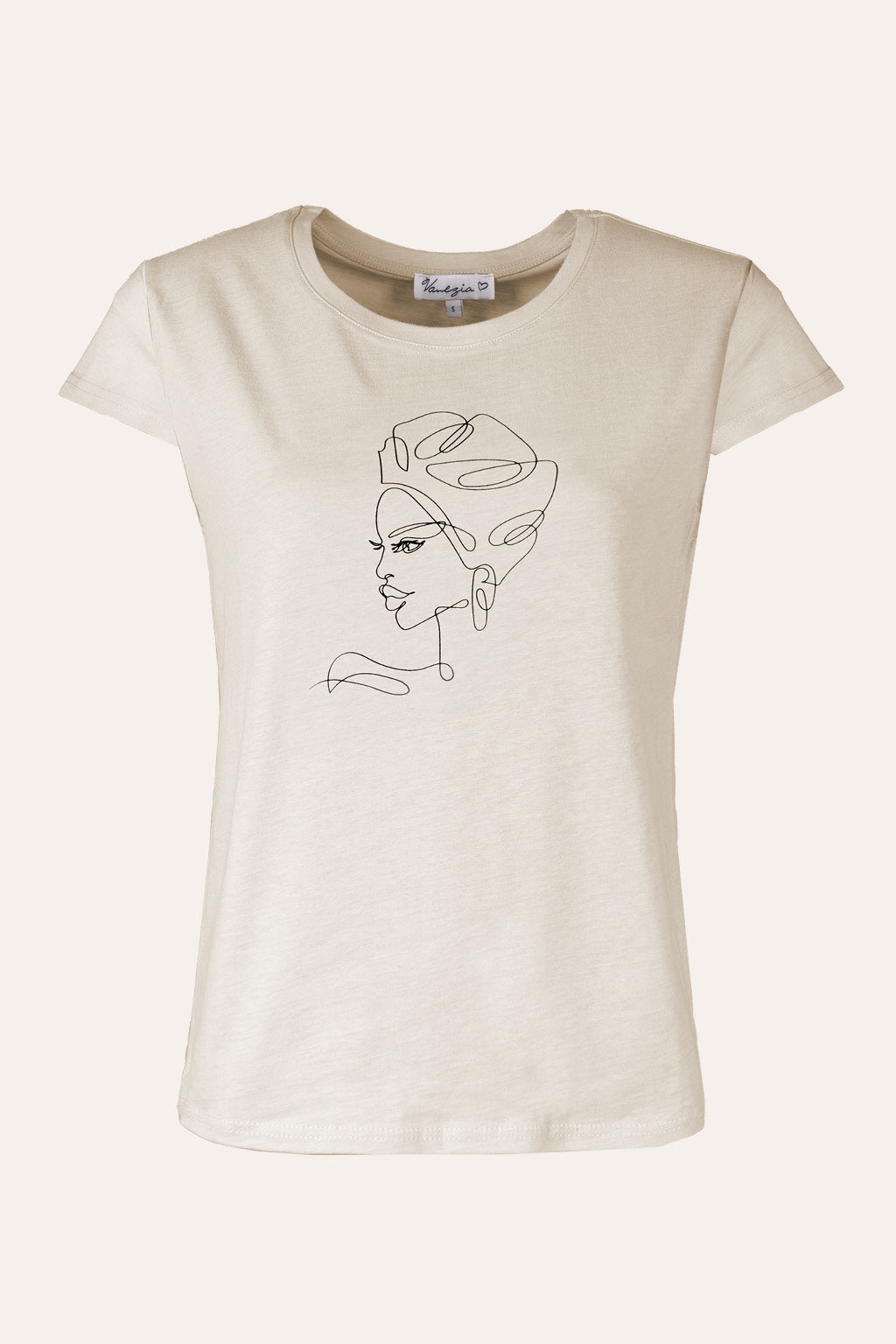 T-Shirt Lineart Woman (Beige)