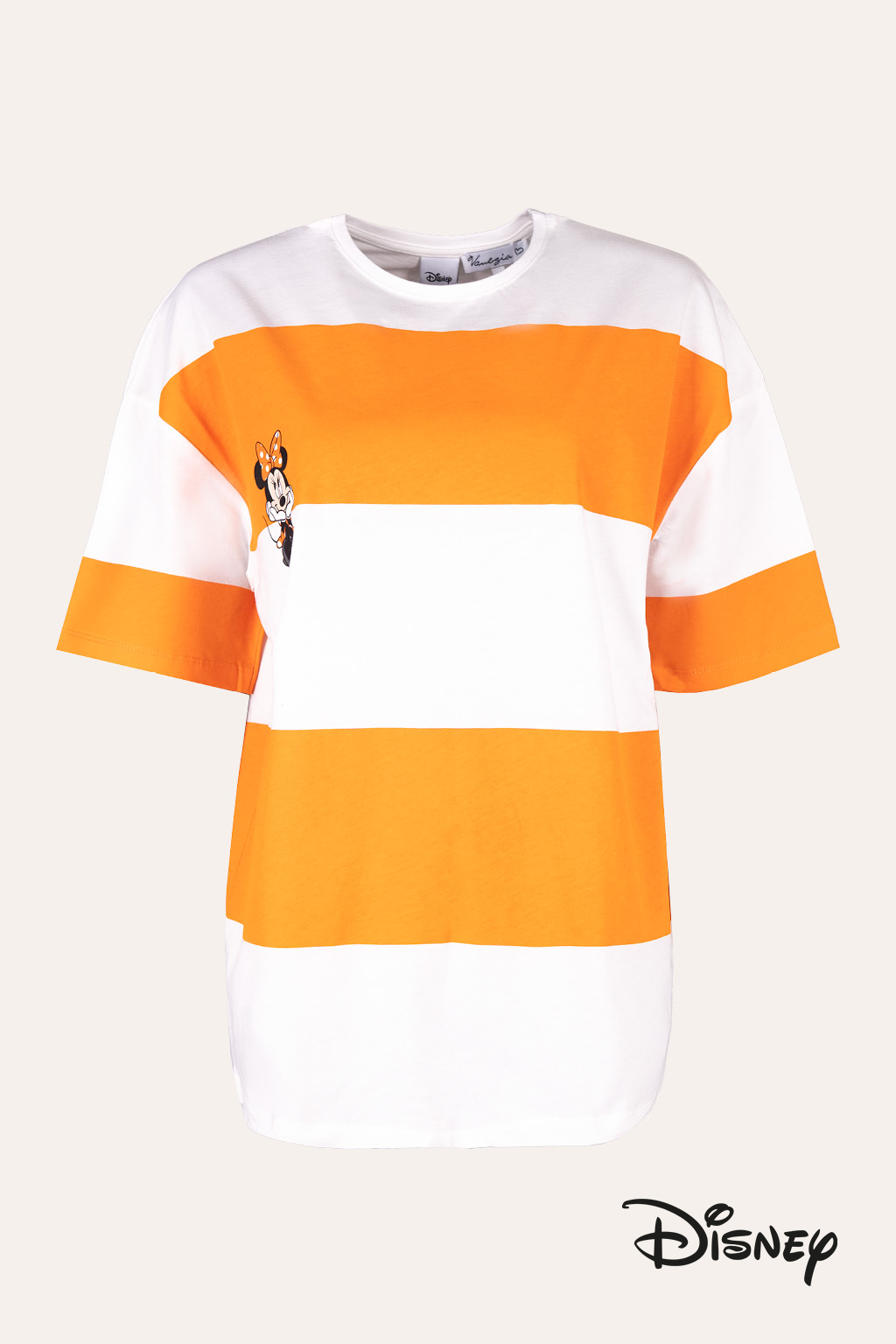 Gestreiftes T-Shirt Minnie Mouse (Orange)
