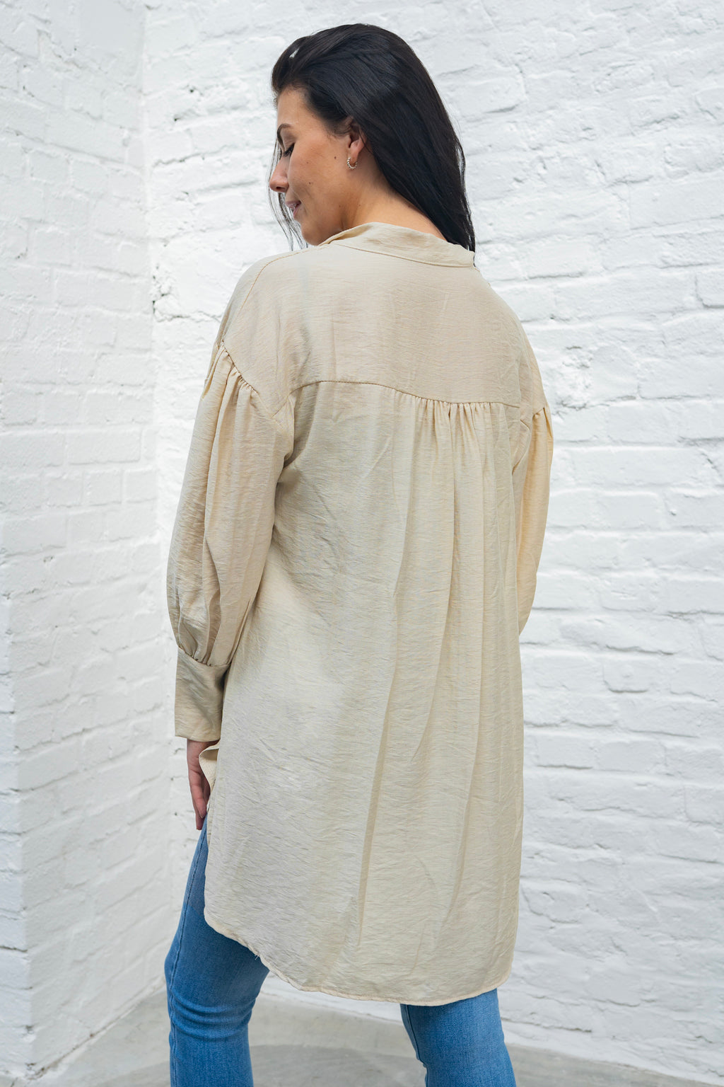 Oversize Bluse (Beige)